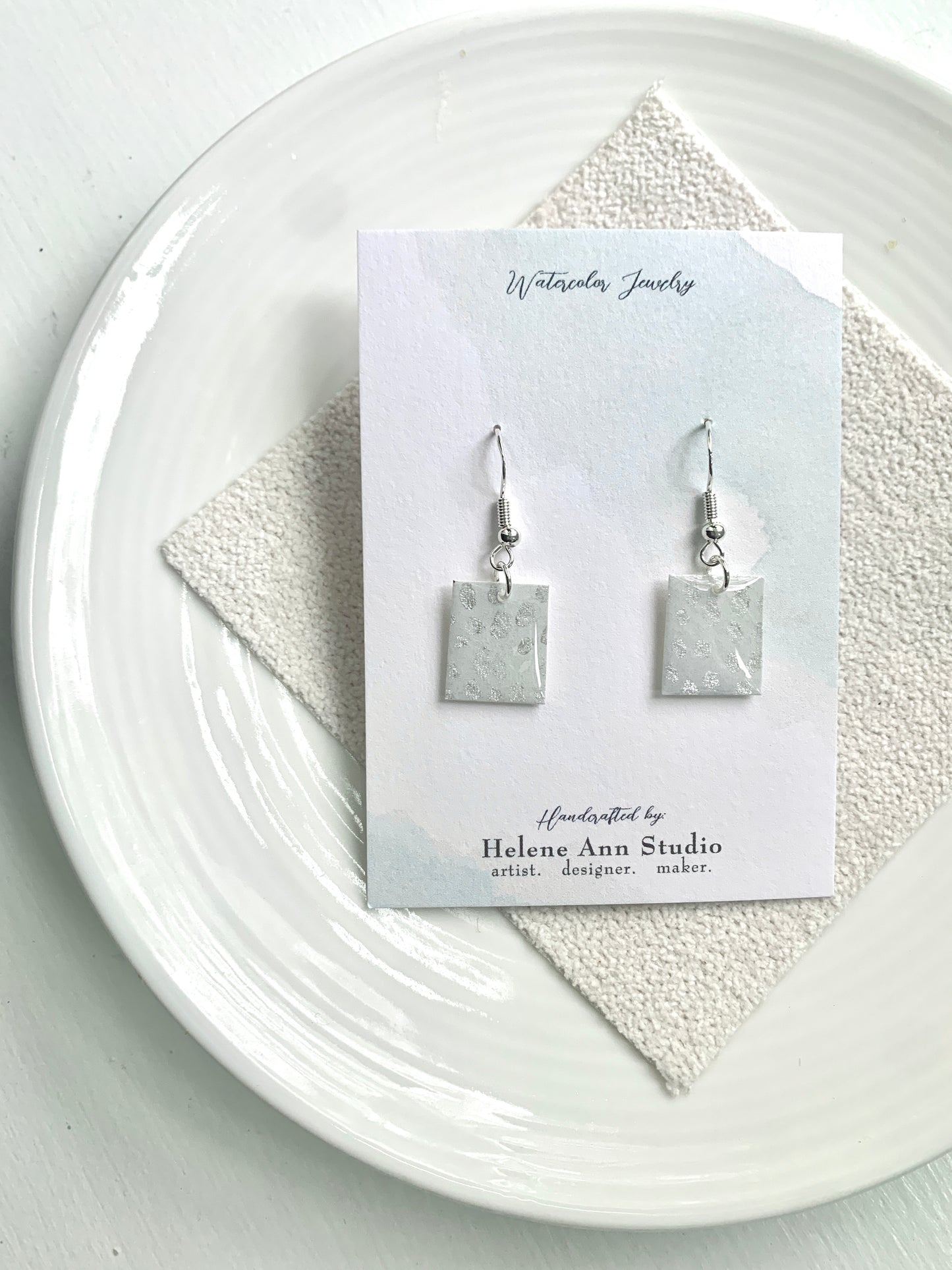 Winter's Frost Collection: Rectangle Dangles
