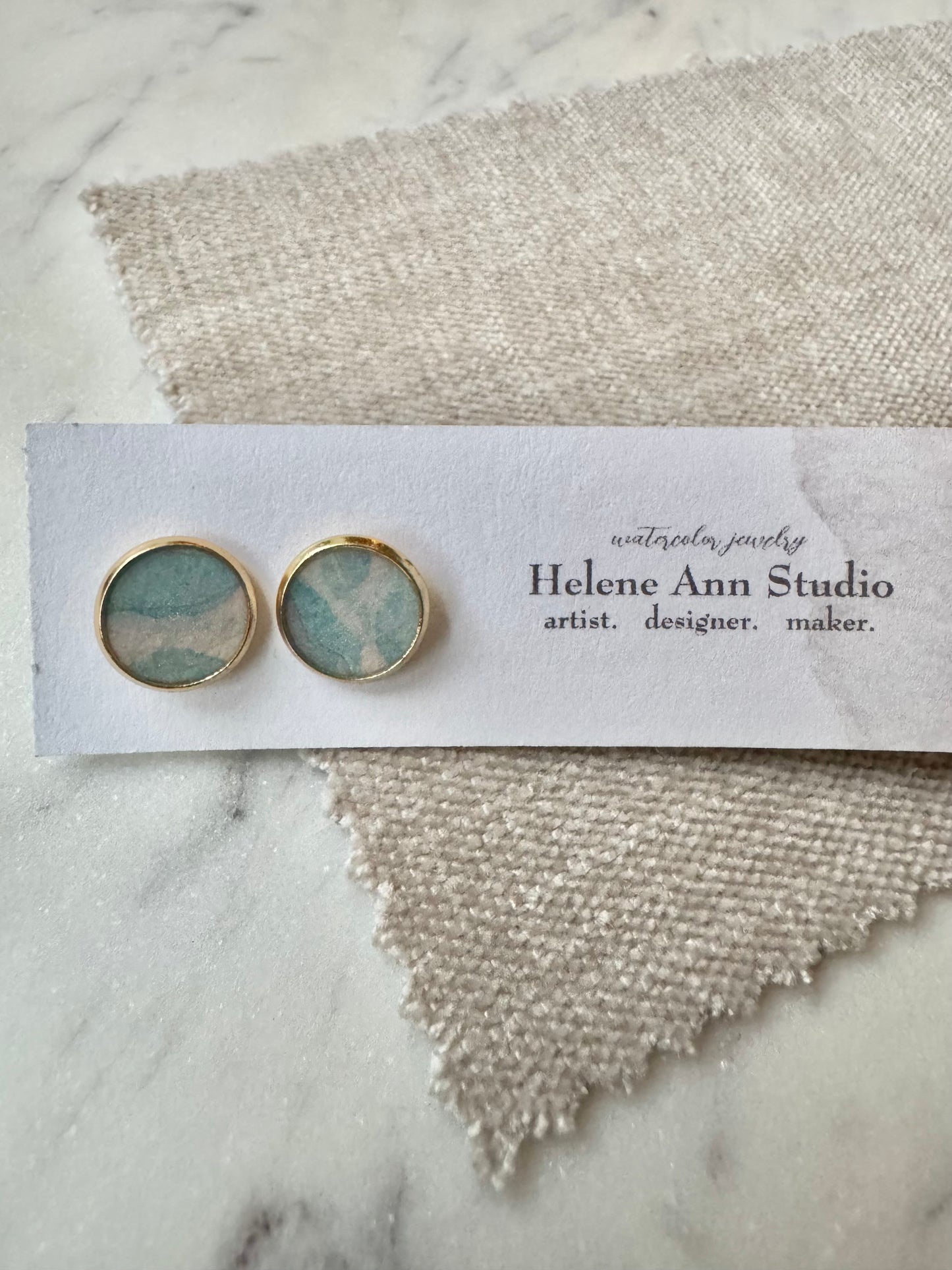 Gold Bezel Studs