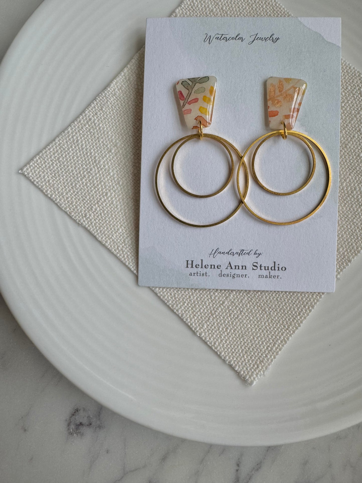 Leaves Collection: Double Circle Dangles