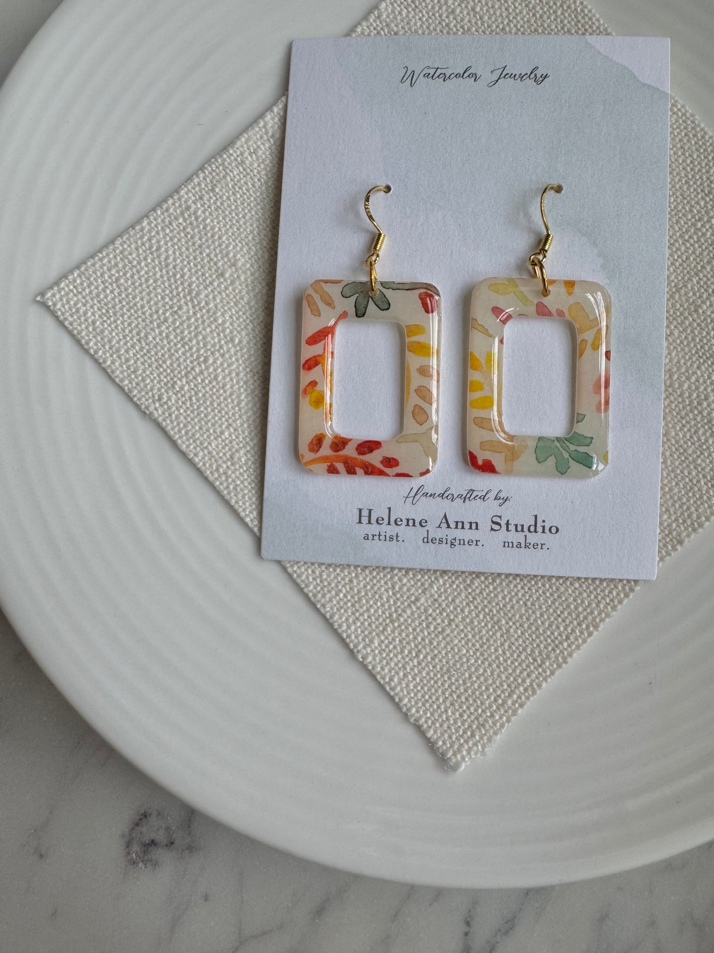 Leaves Collection: Square Dangles