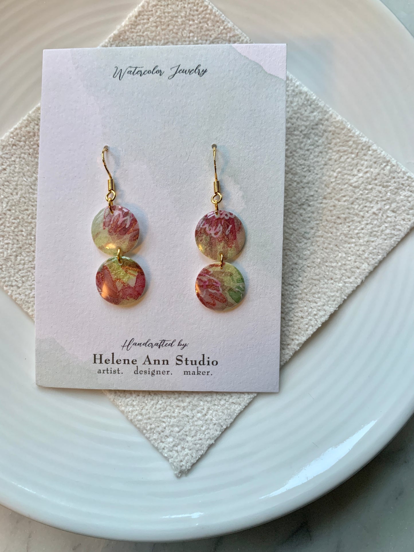 Blushing Lilies Collection: Dangle Buttons