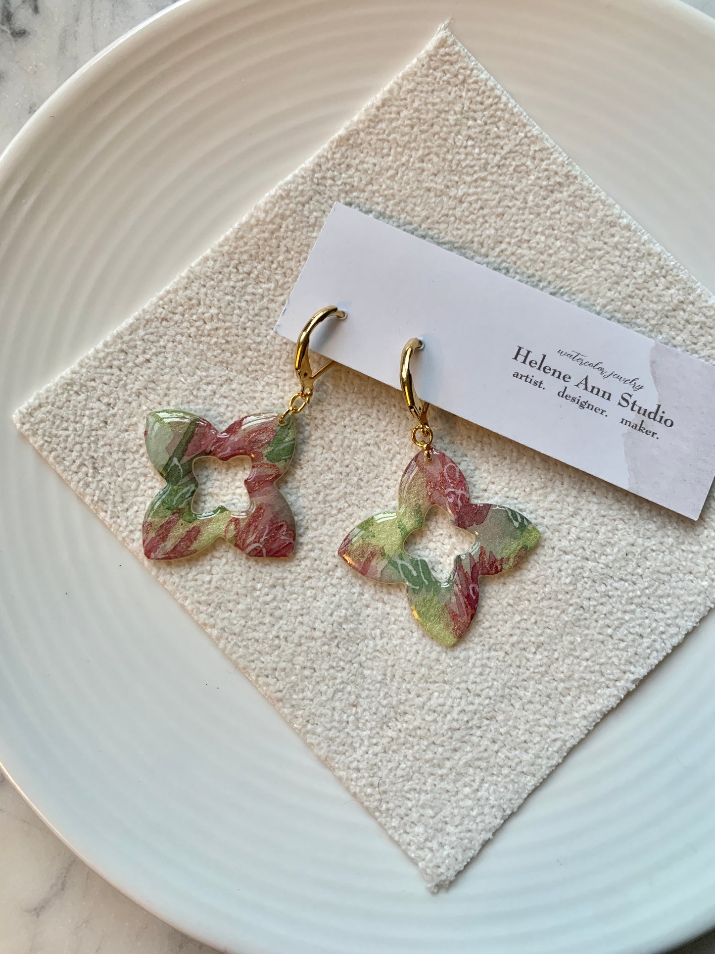 Blushing Lilies Collection: Dangle Clovers