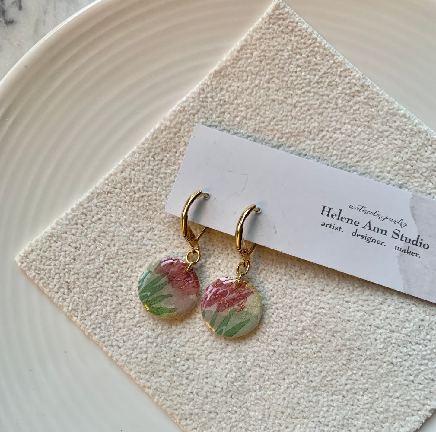 Blushing Lilies Collection: Dangle Buttons