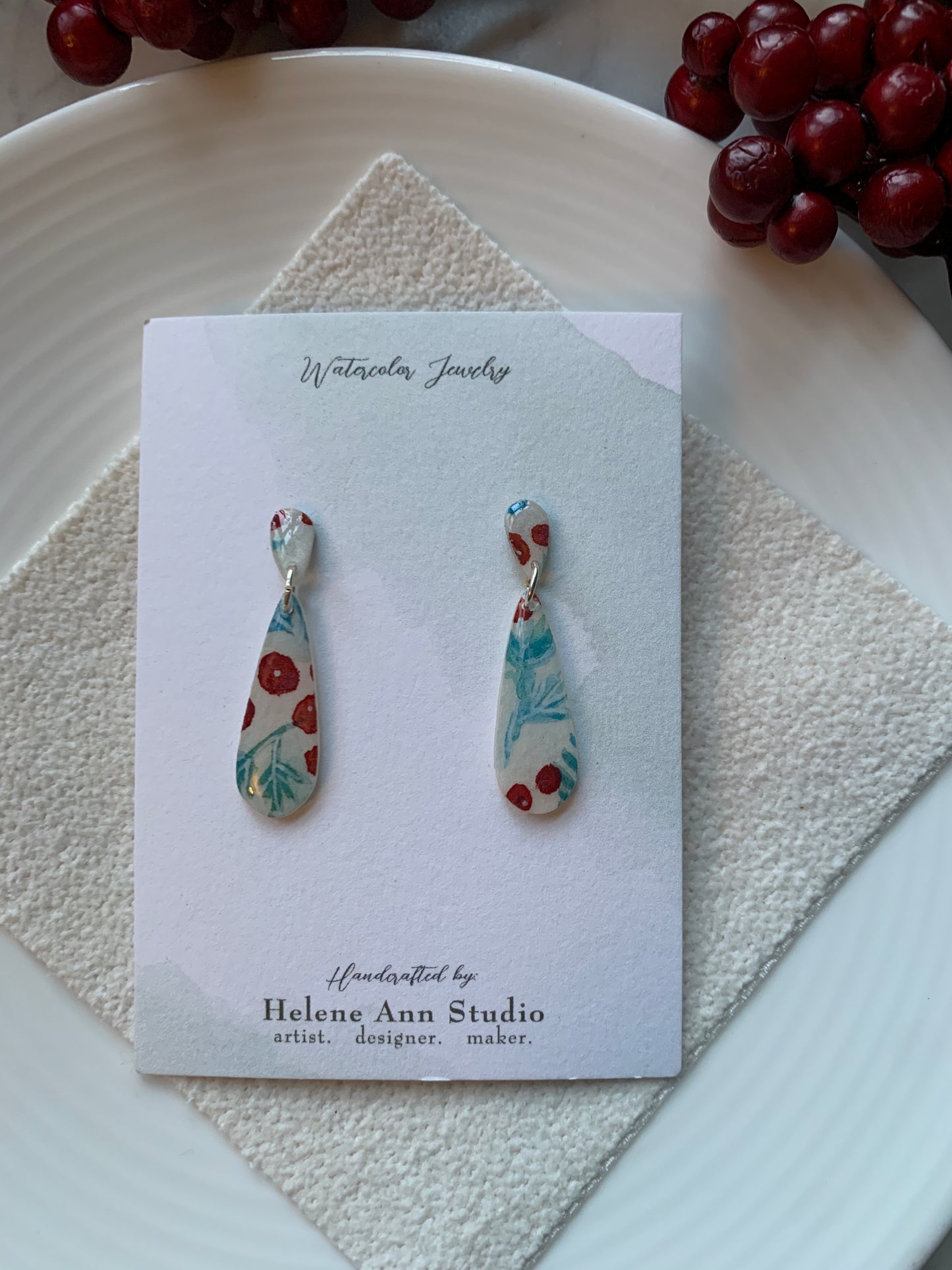Winterberry Collection: Long Teardrops