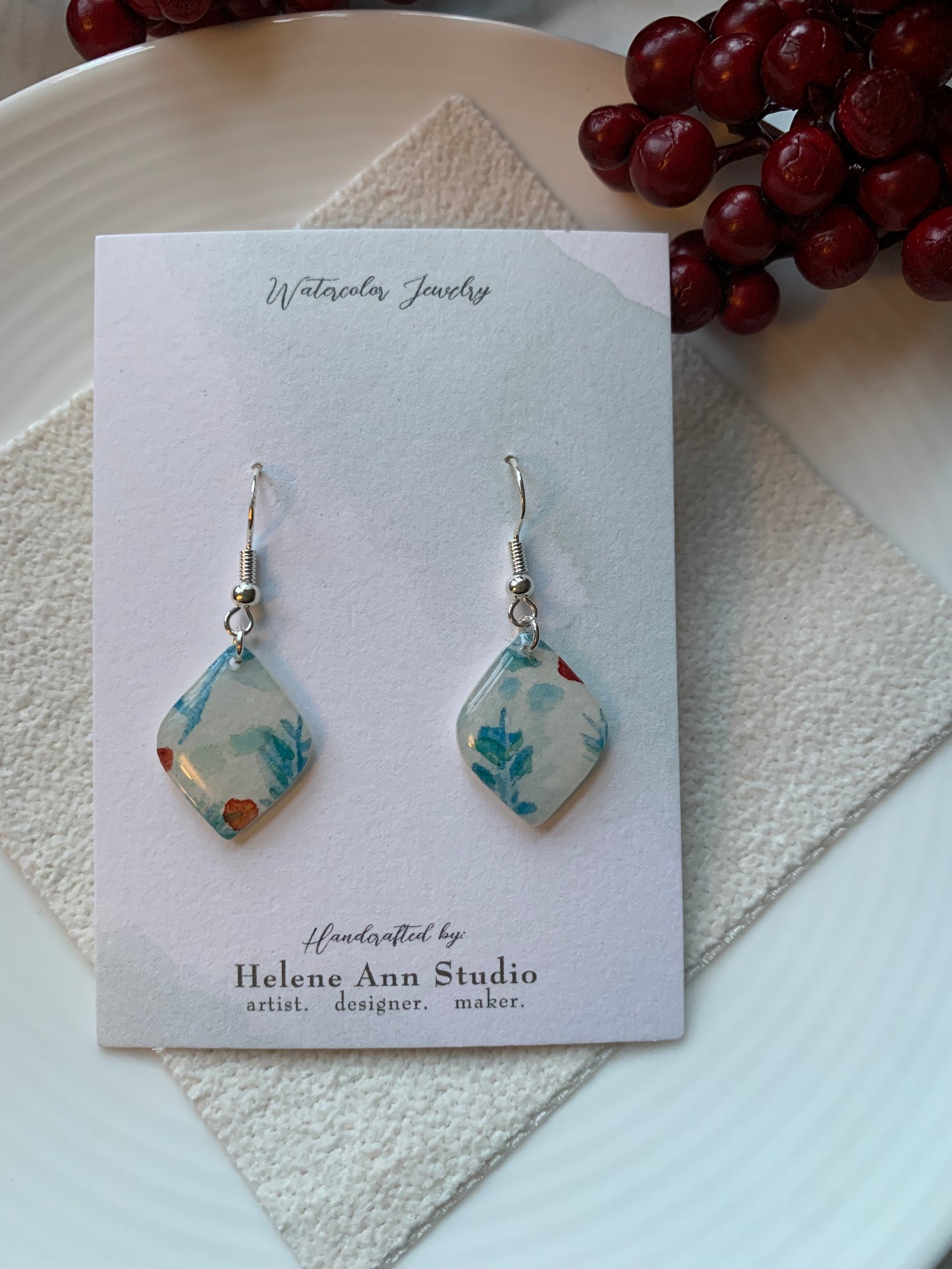 Winterberry Collection: Diamond Dangles