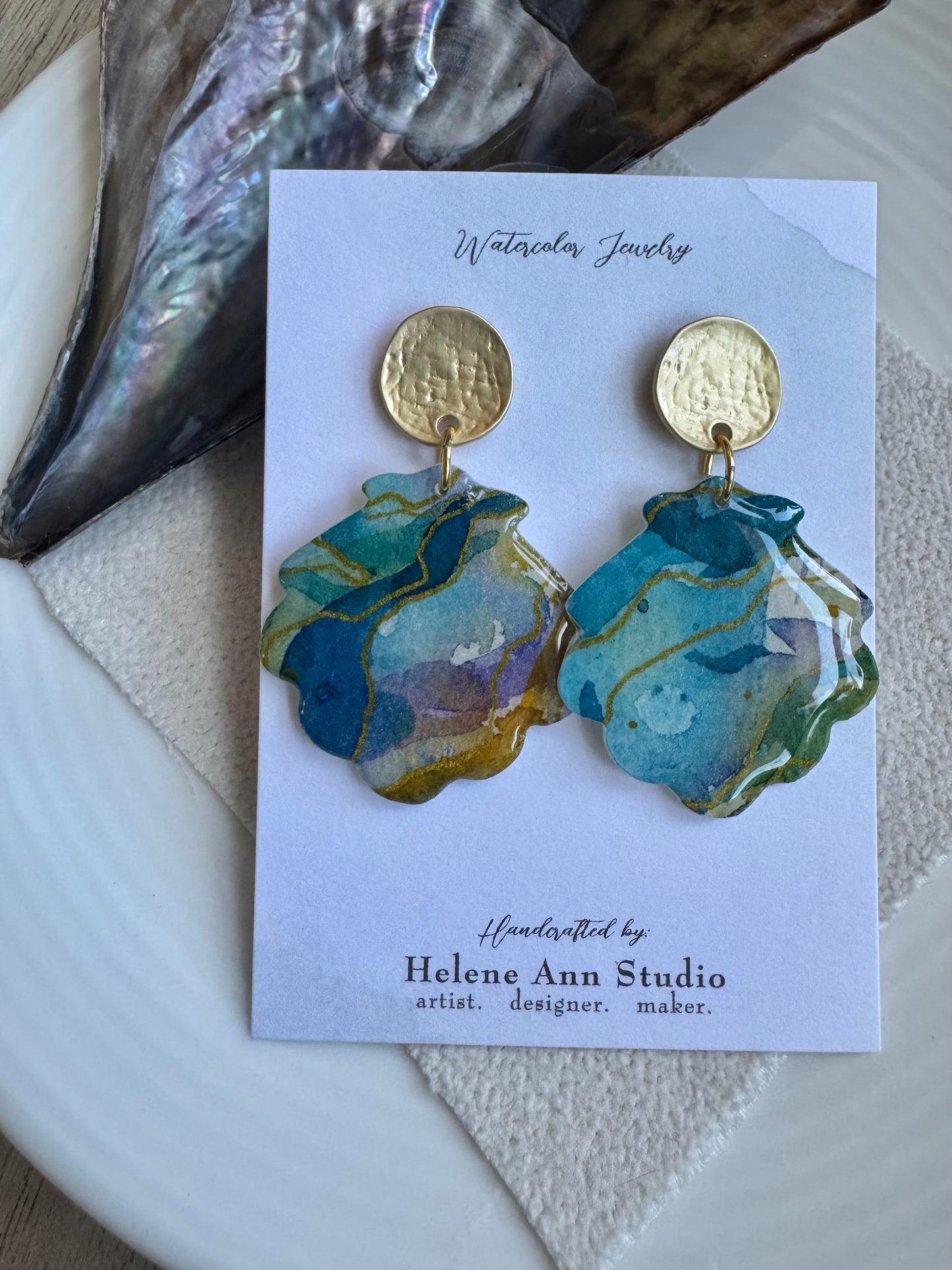 Blue Iridescence Collection: Shells