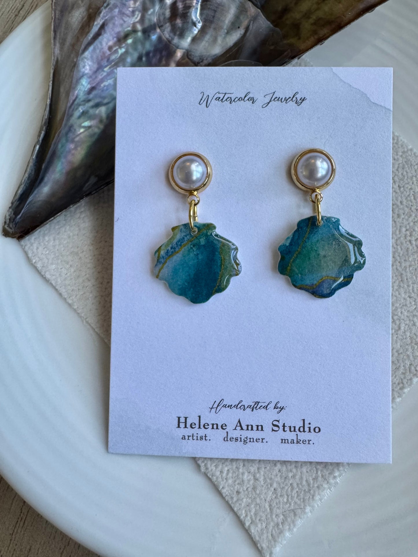 Blue Iridescence Collection: Shells