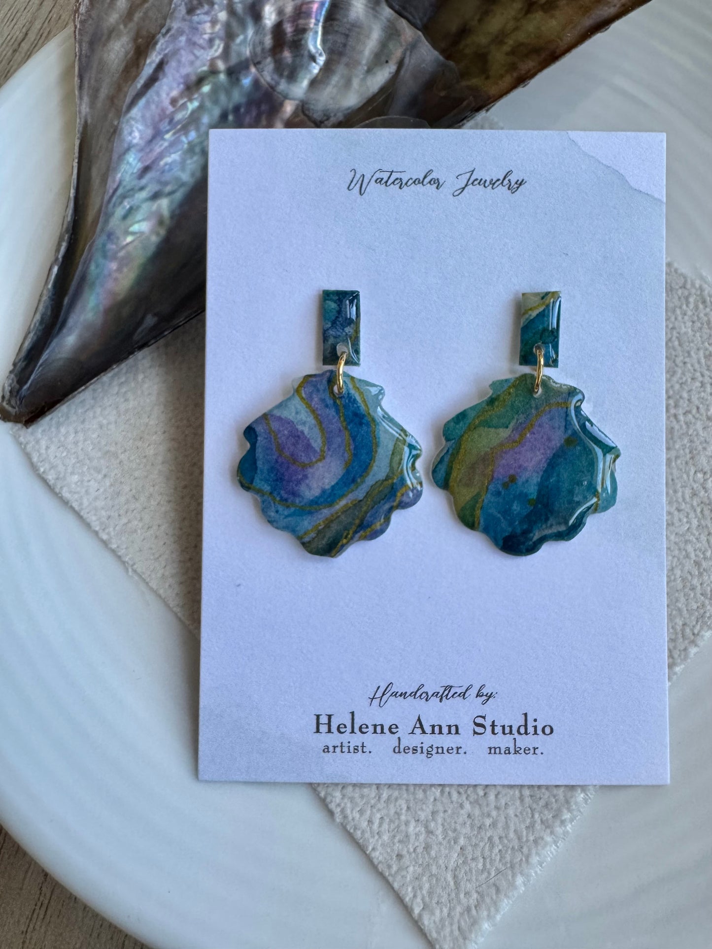 Blue Iridescence Collection: Shells