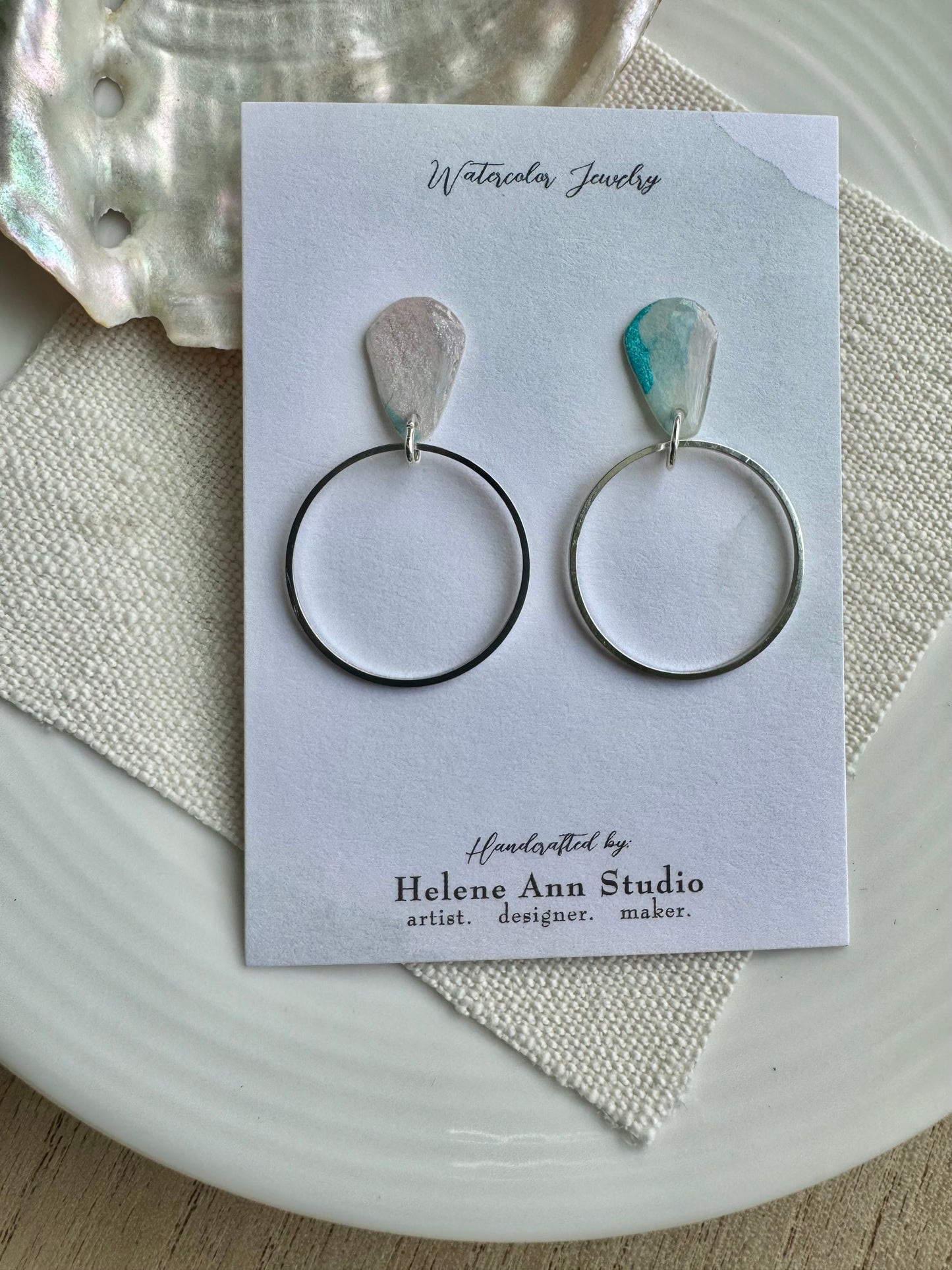 Oyster Shell Collection: Circle Dangles