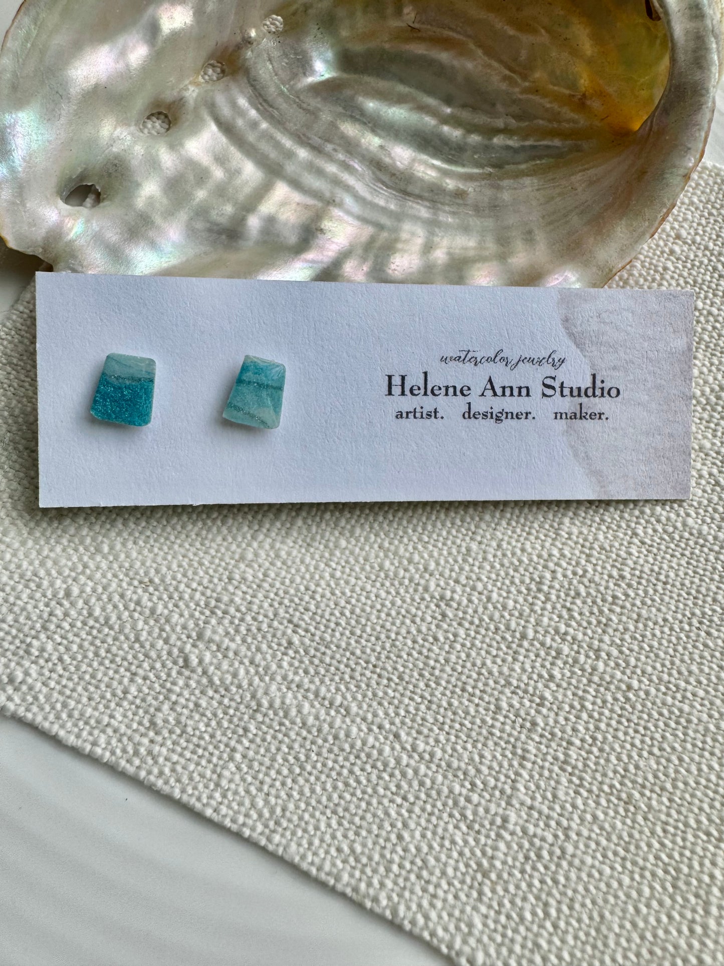 Oyster Shell Collection: Square Buttons