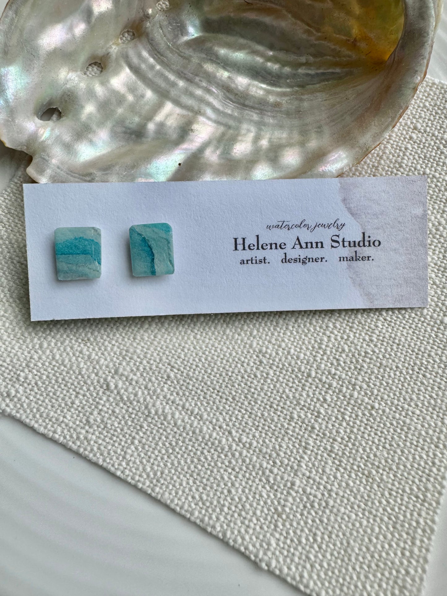 Oyster Shell Collection: Square Buttons