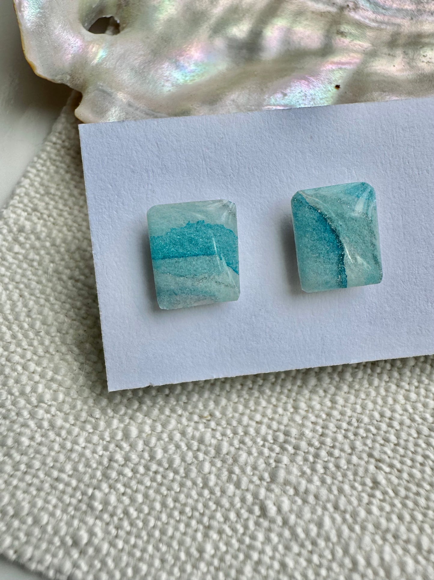 Oyster Shell Collection: Square Buttons