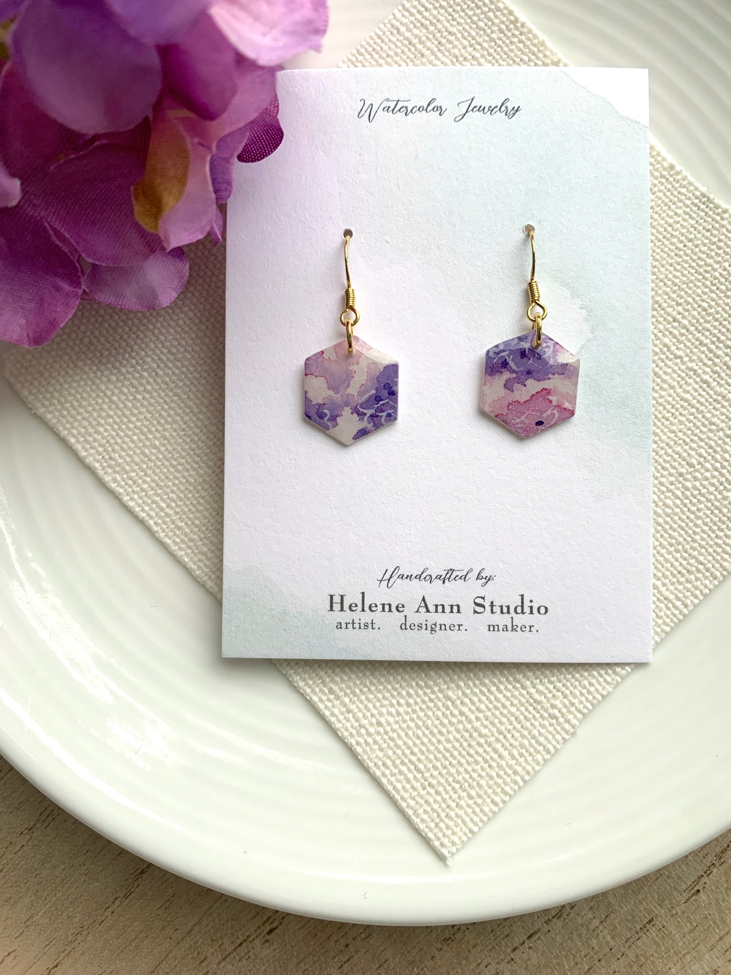 Hydrangea Collection: Hexagon Dangles