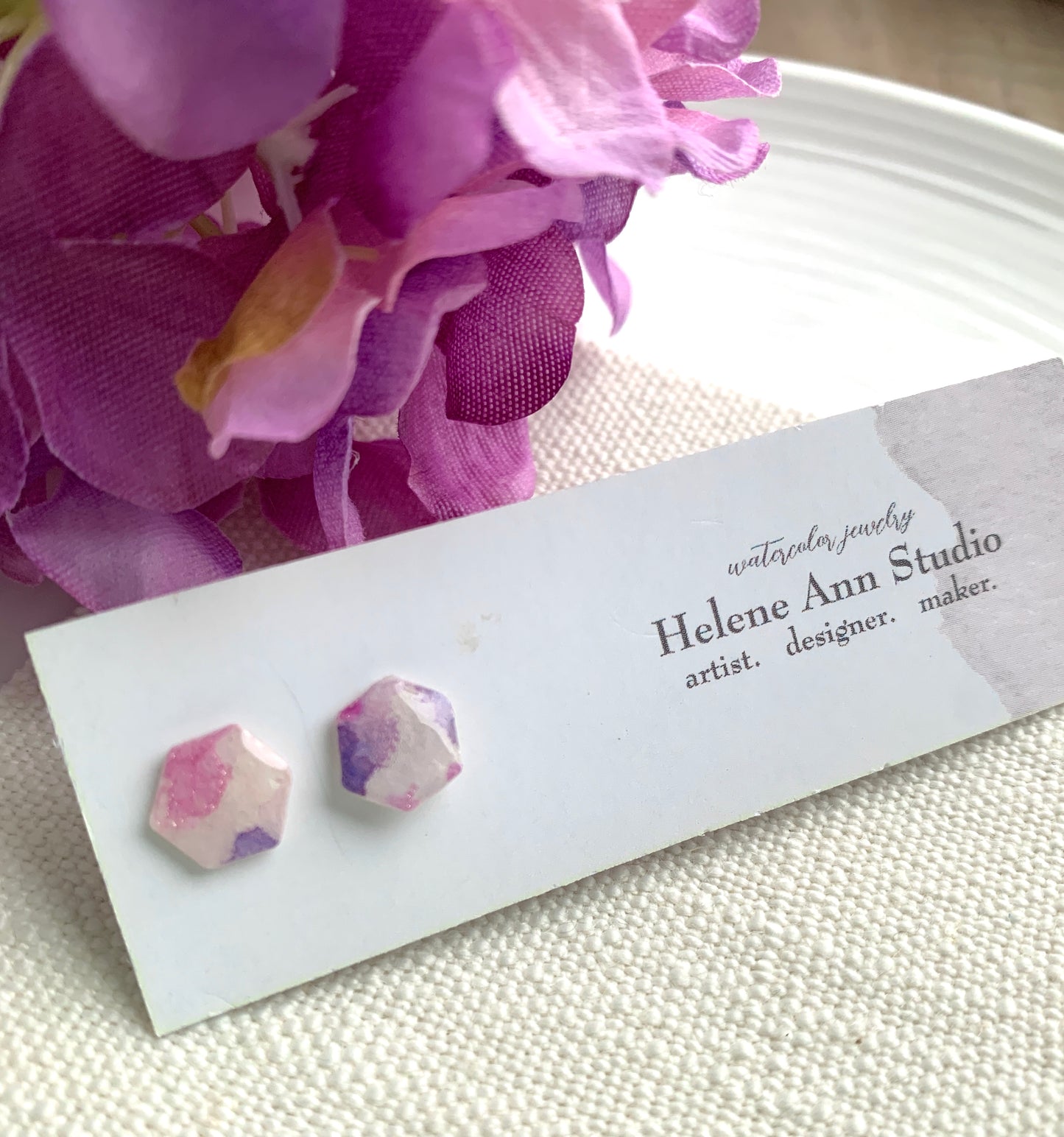 Hydrangea Collection: Hexagon Buttons