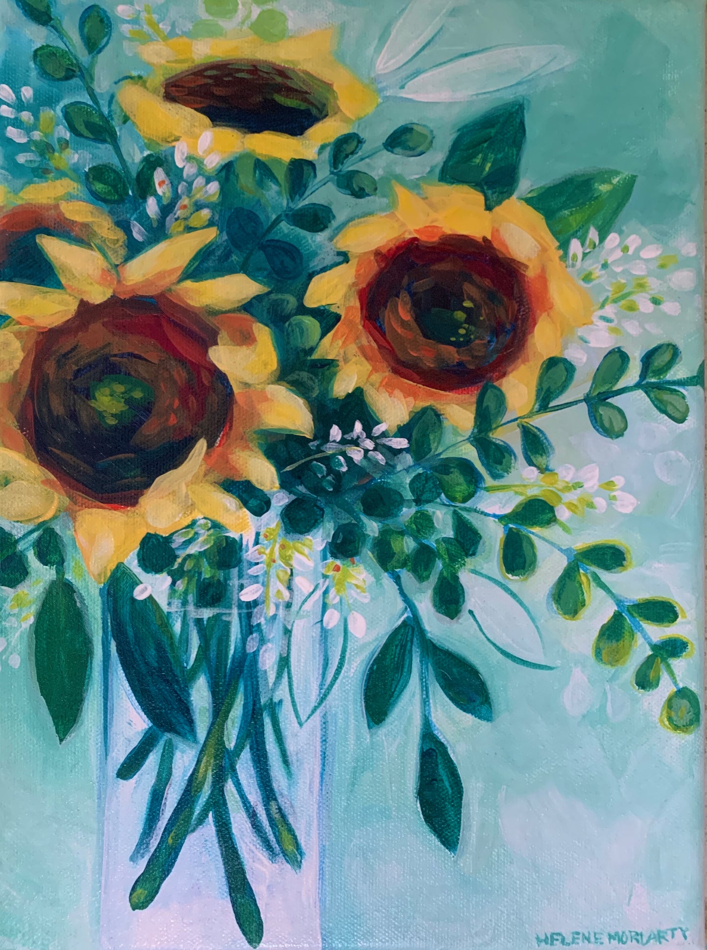 "Sunflowers": Original Acrylic Painting