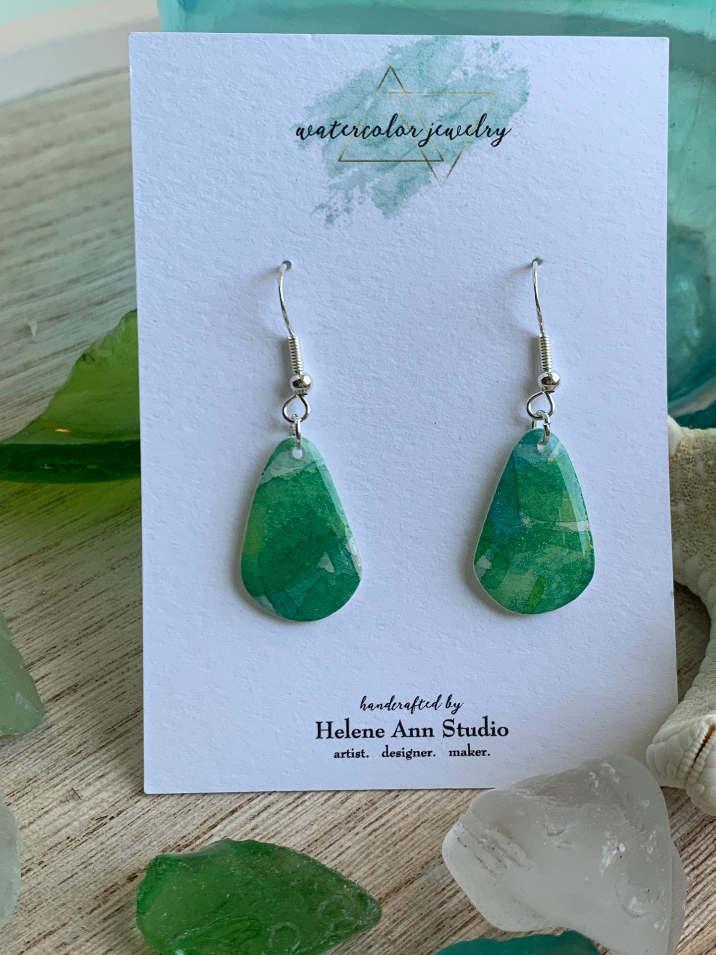 Sea Glass Collection: Dangle Teardrops