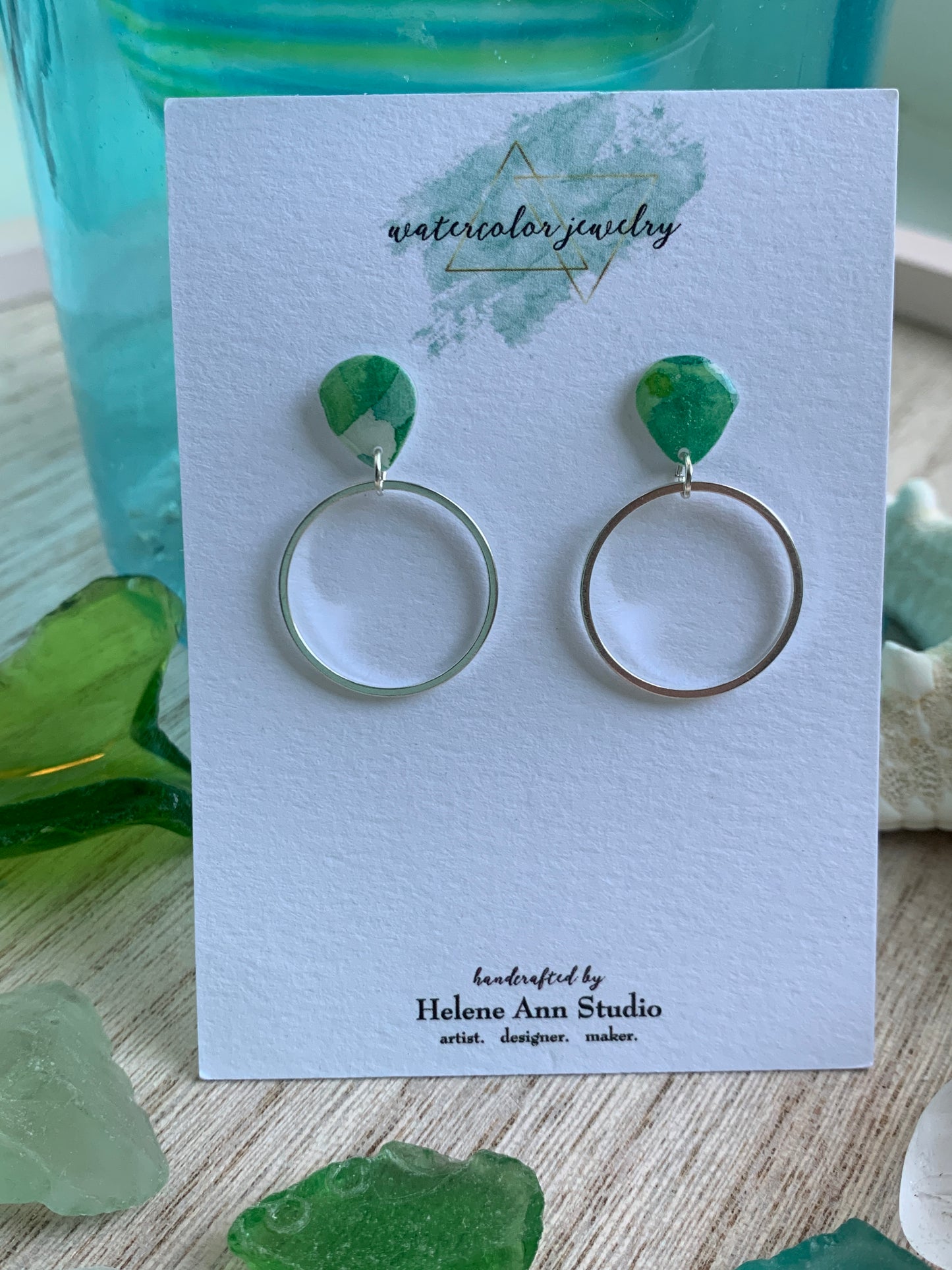 Sea Glass Collection: Dangle Circles