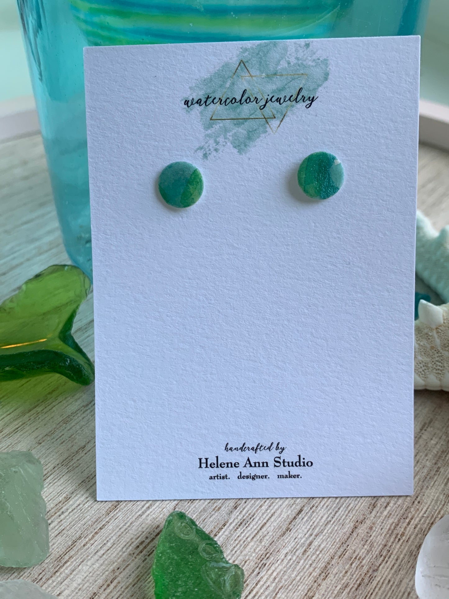 Sea Glass Collection: Circle Studs
