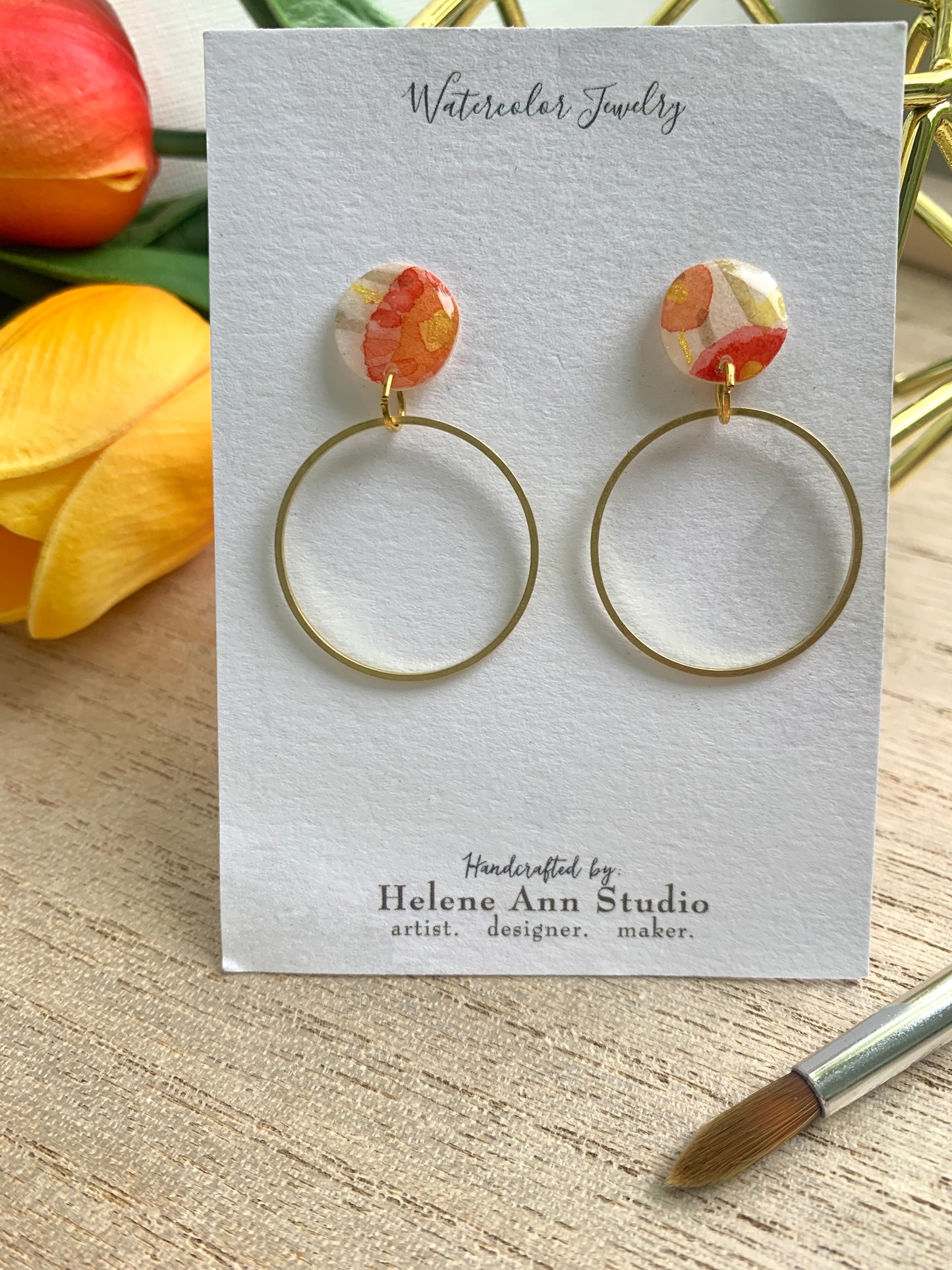 Sun-Kissed Collection: Circle Button Dangles