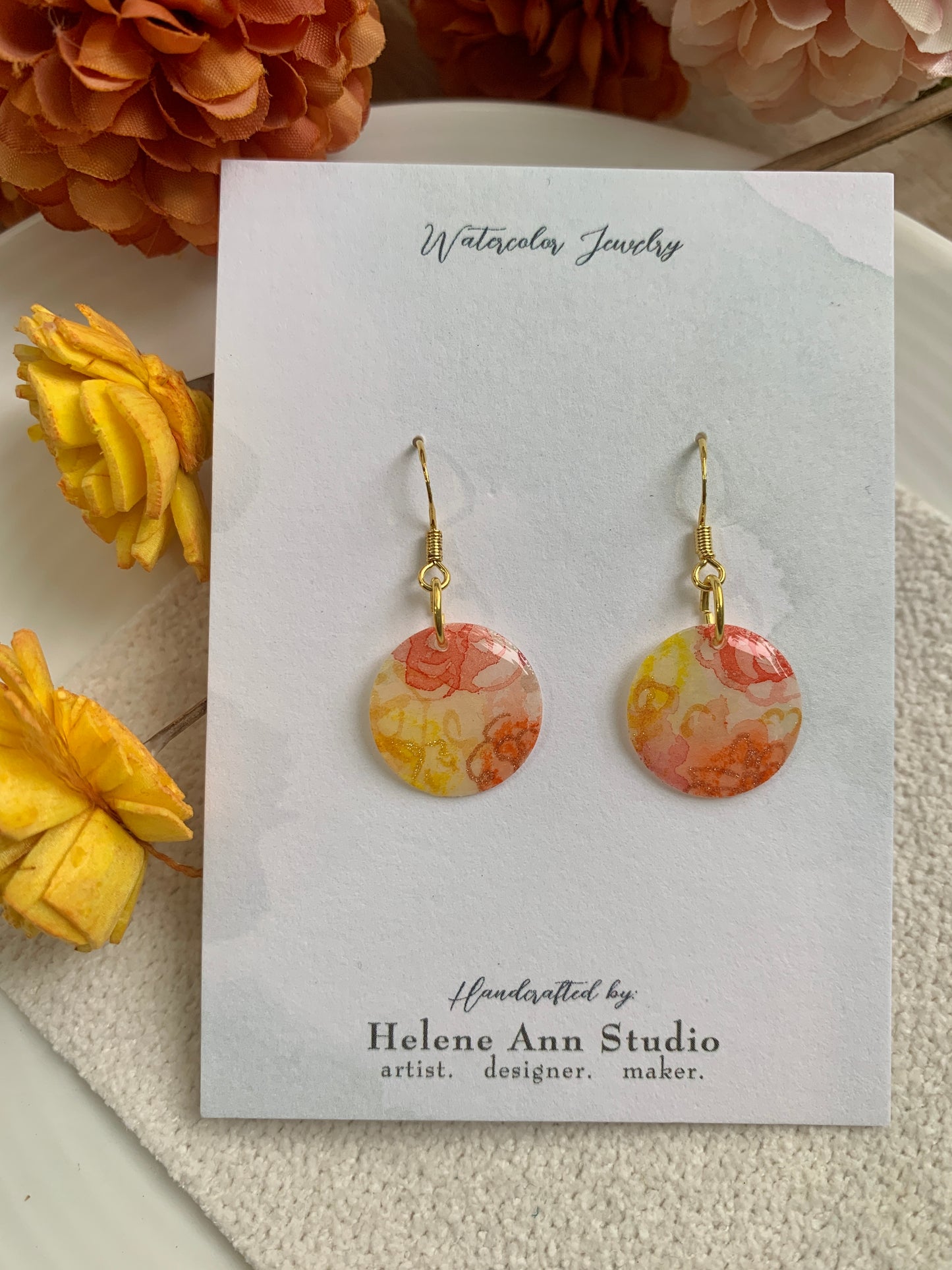Fall in Bloom Collection: Button Dangles