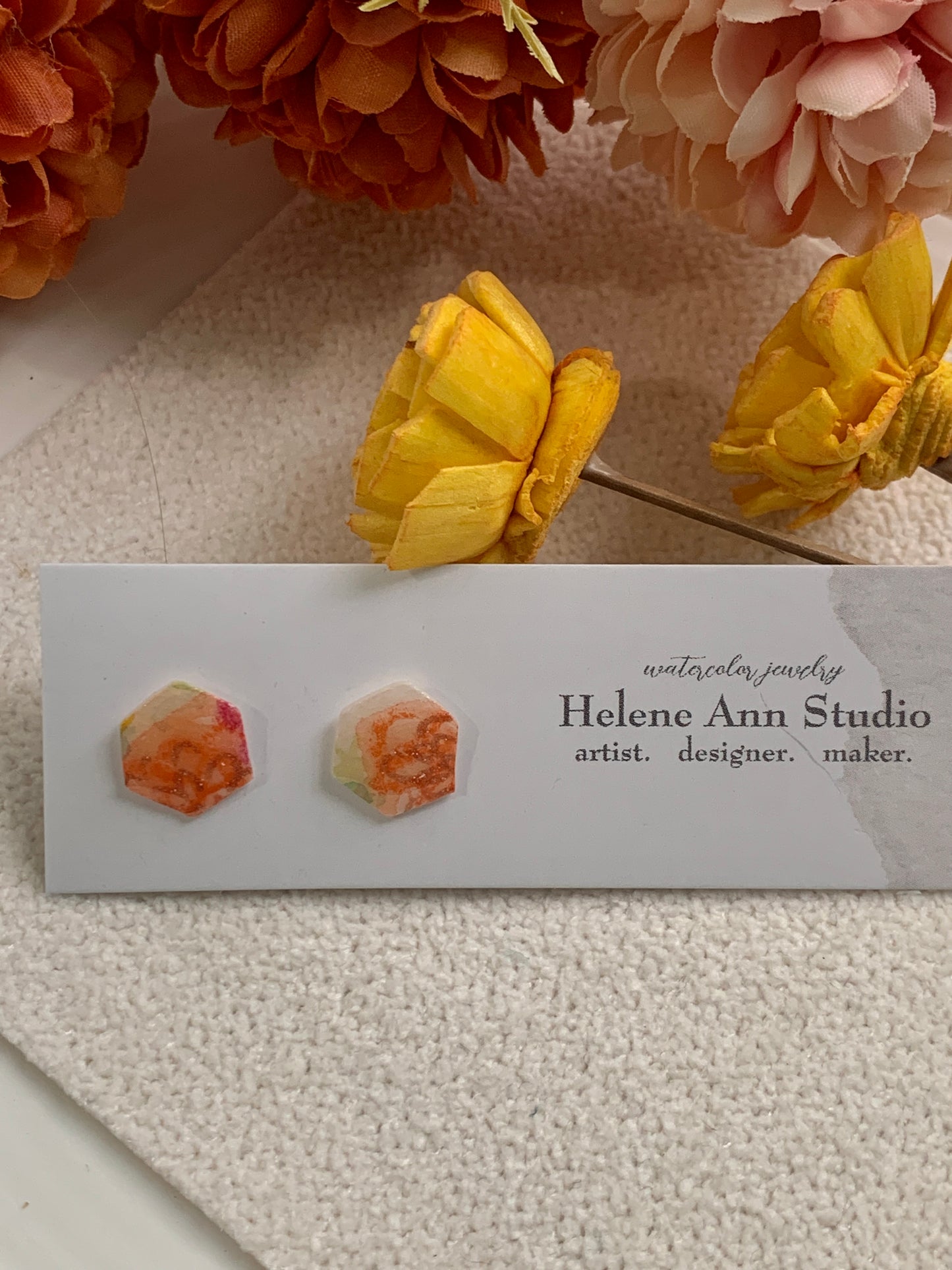 Fall in Bloom Collection: Hexagon Buttons