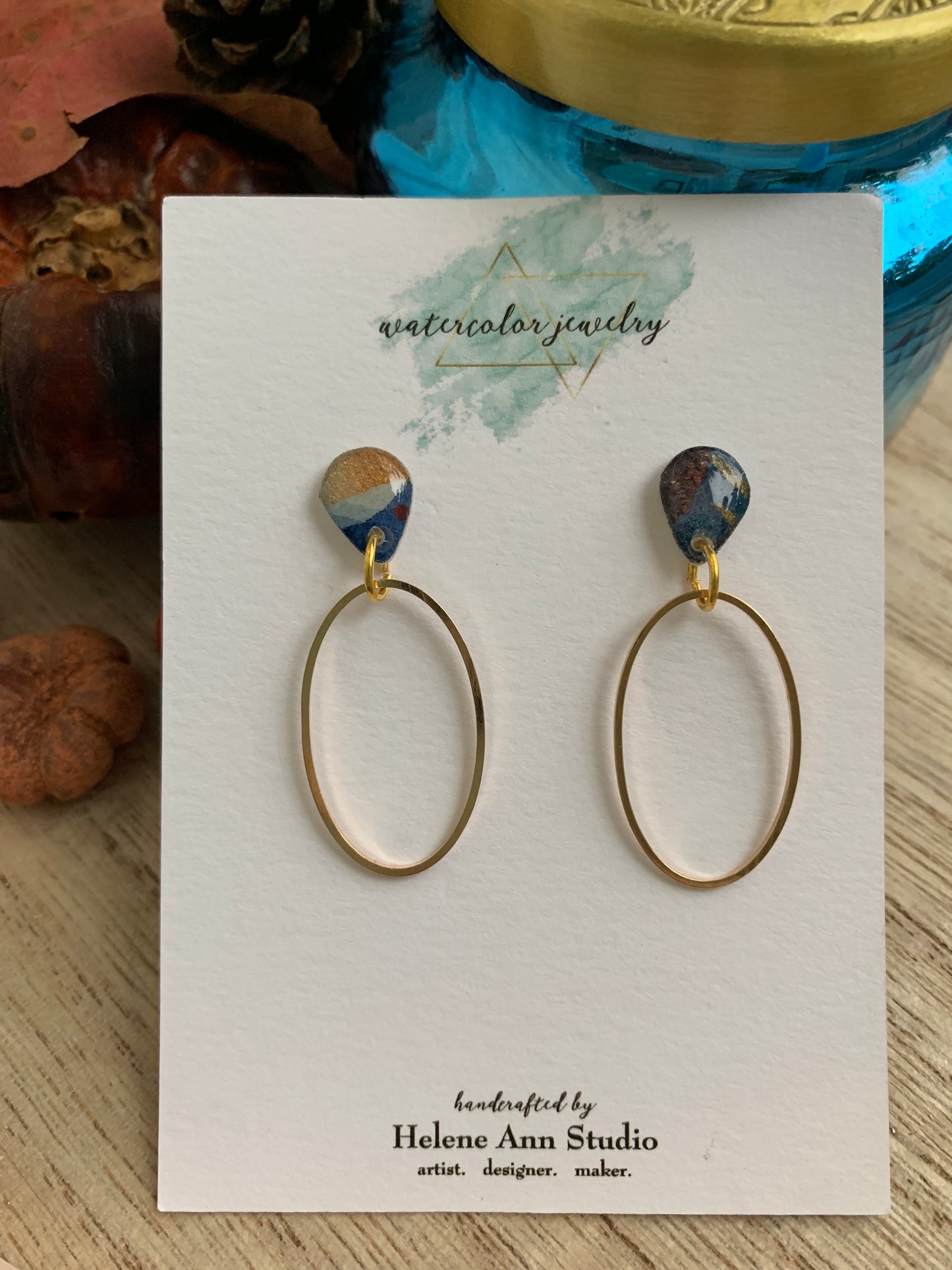 Autumn Dusk Collection: Oval Dangles