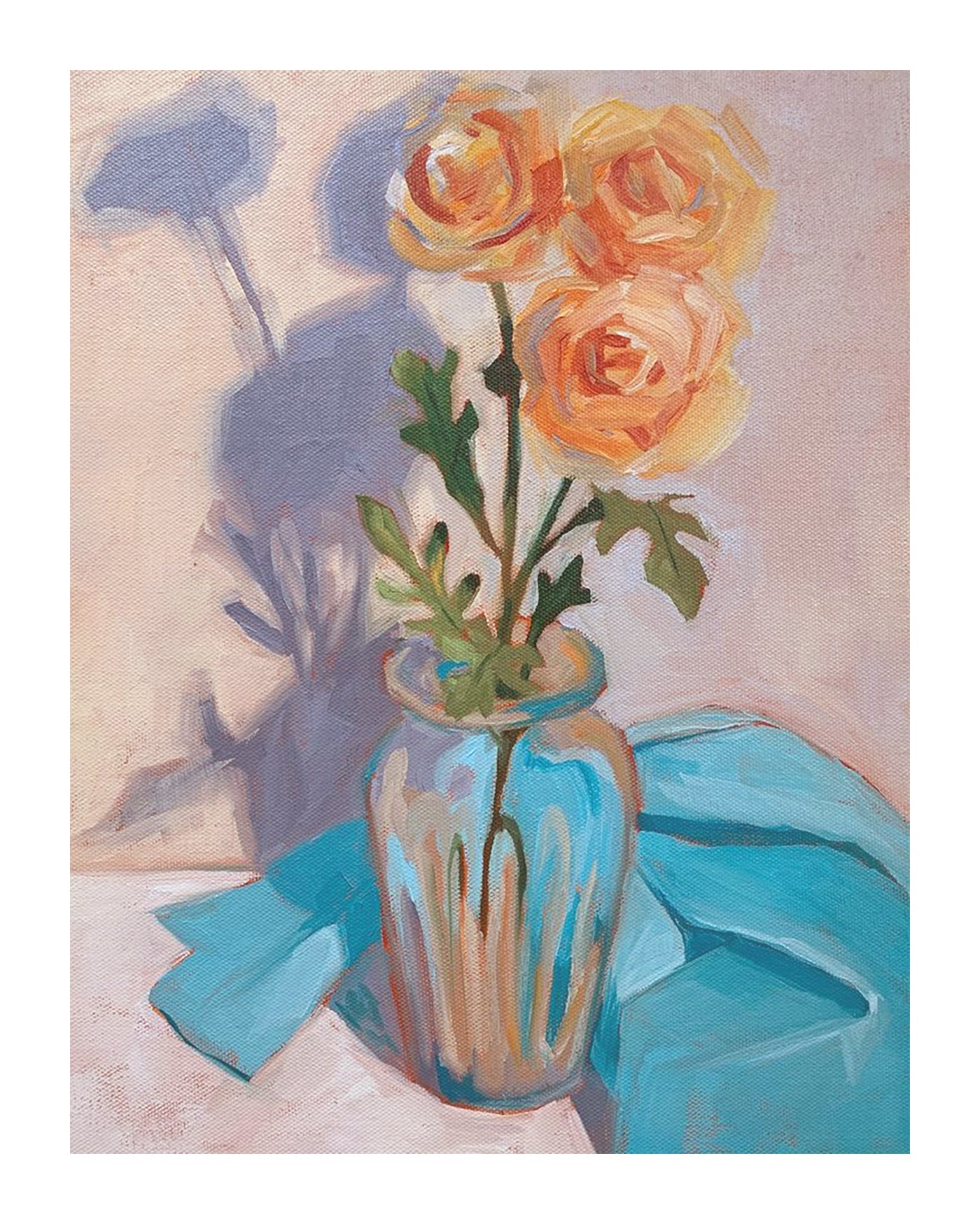 'Yellow Ranunculus': Fine Art Giclee Print from Original Oil Painting