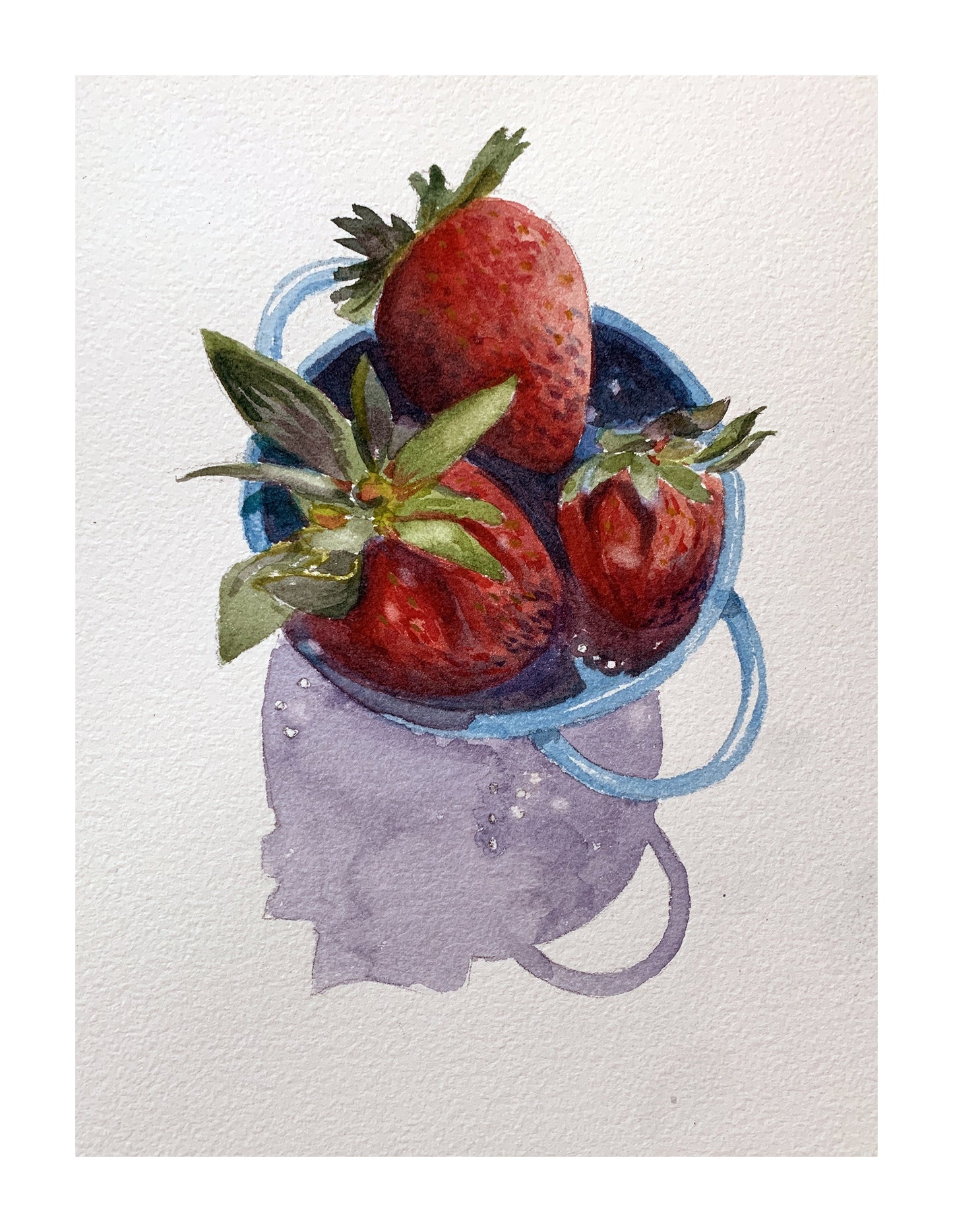 ‘Strawberries’: Fine Art Giclee Print from Original Watercolor Painting