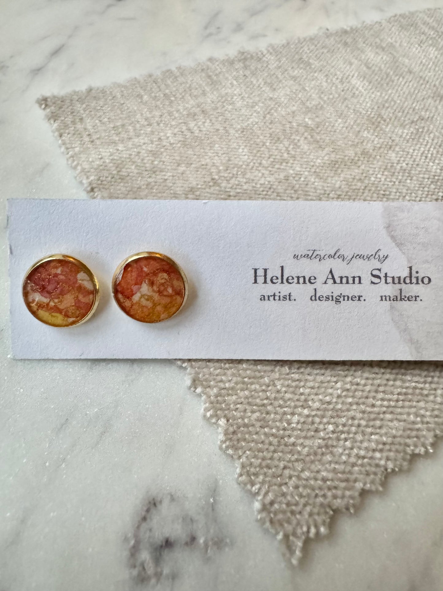 Gold Bezel Studs