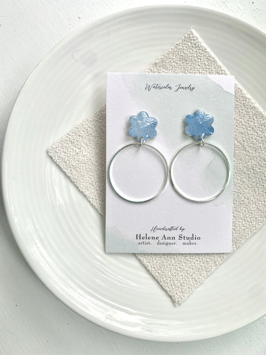 Winter's Frost Collection: Flower Stud Dangles