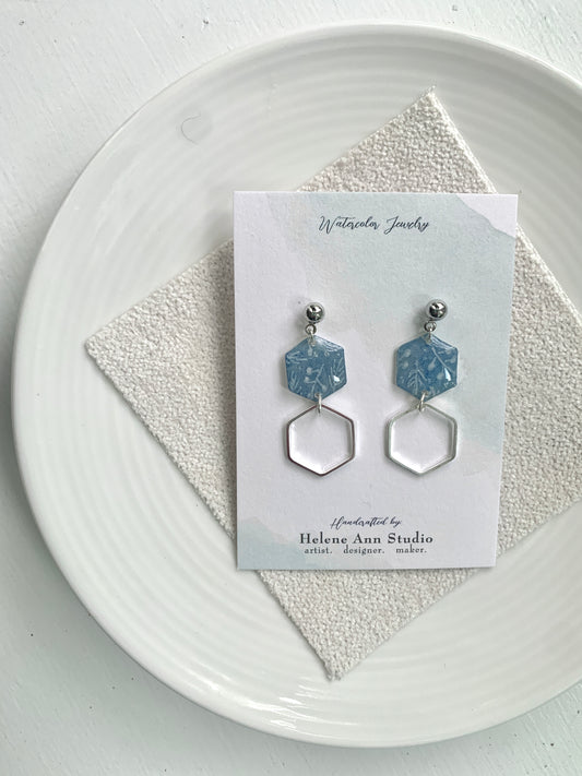 Winter's Frost Collection: Hexagon Dangles