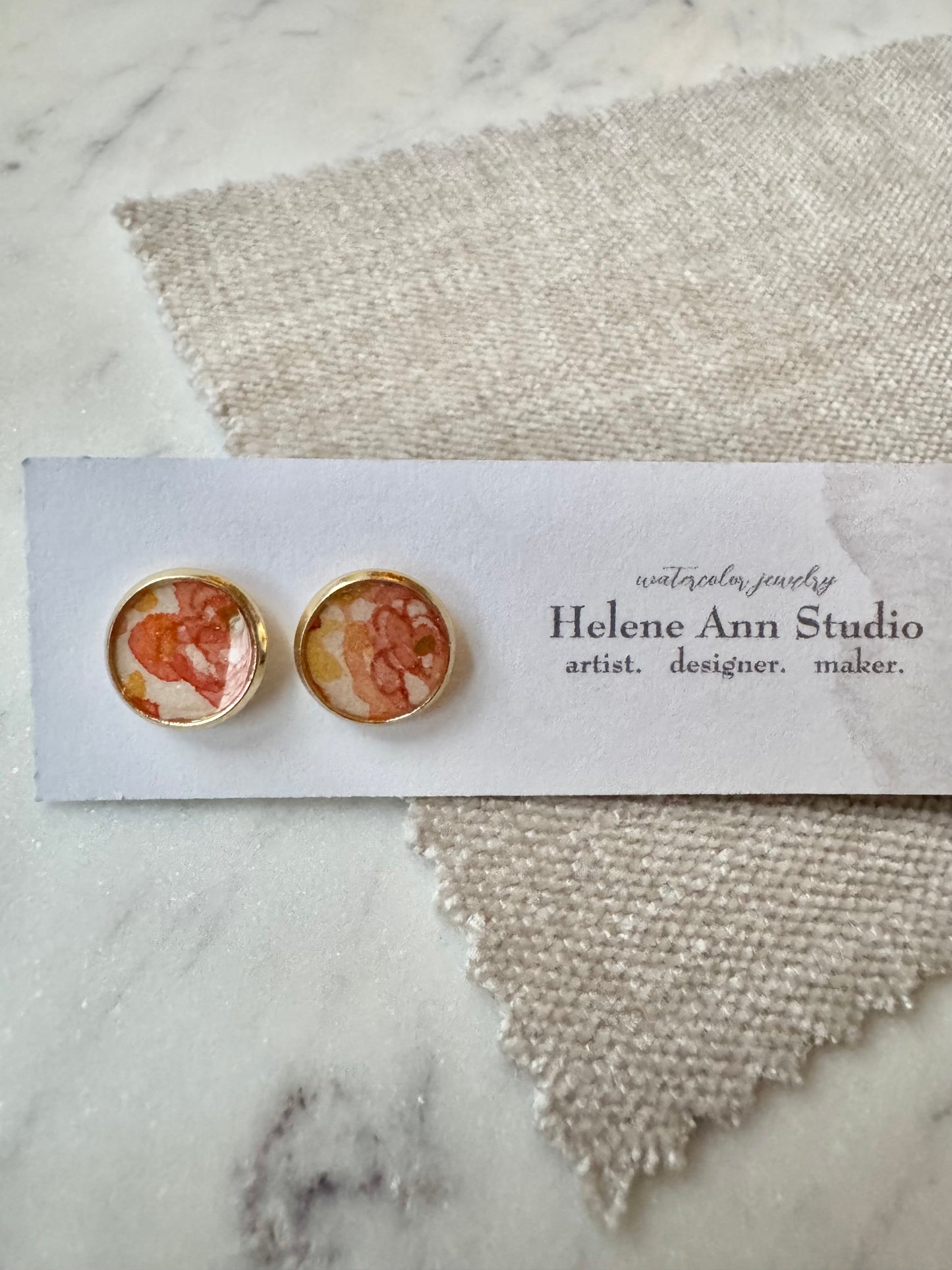 Gold Bezel Studs