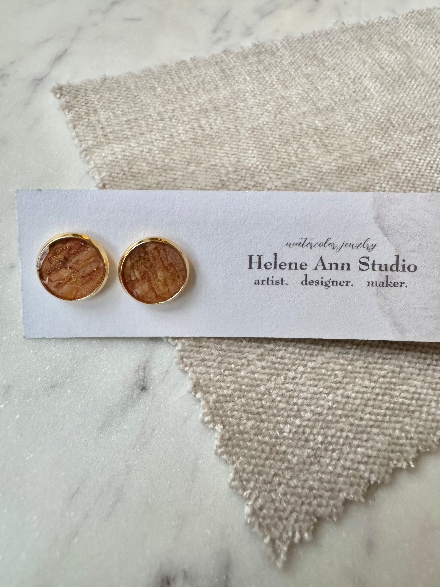 Gold Bezel Studs