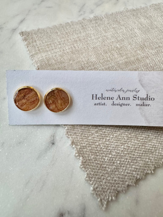 Gold Bezel Studs