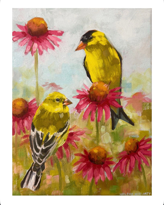 ‘Where Goldfinches Gather’ Fine Art Giclee Print from Original Oil Painting