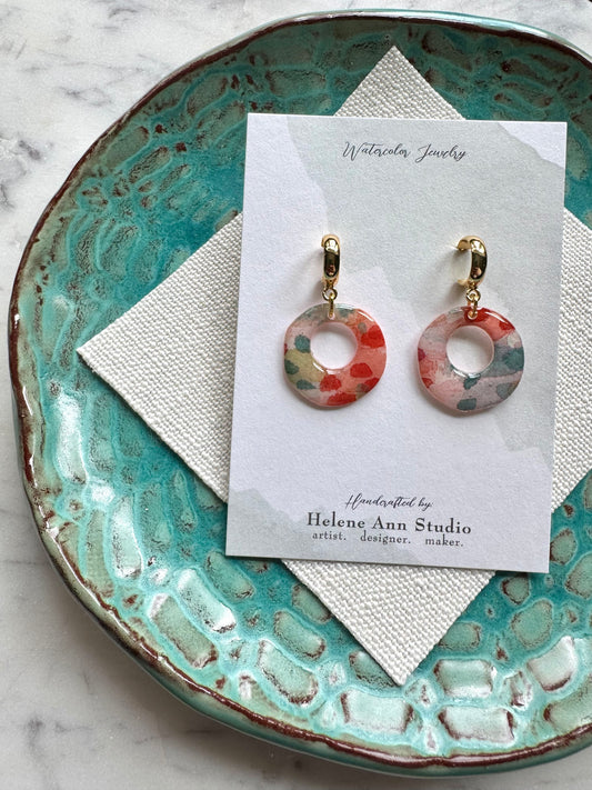 Desert Blooms Collection: Gold Hoop with Circles