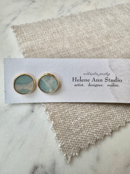 Gold Bezel Studs