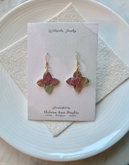 Blushing Lilies Collection: Dangle Clovers