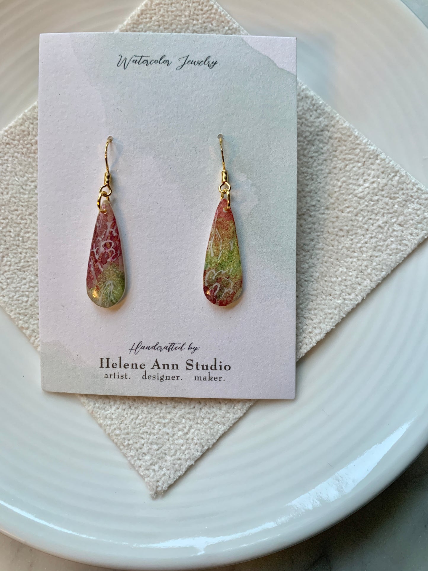 Blushing Lilies Collection: Dangle Teardrops