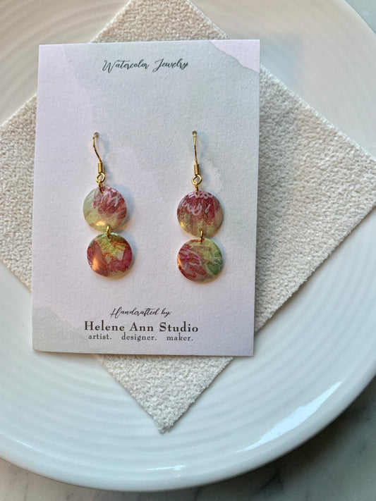 Blushing Lilies Collection: Button Dangles