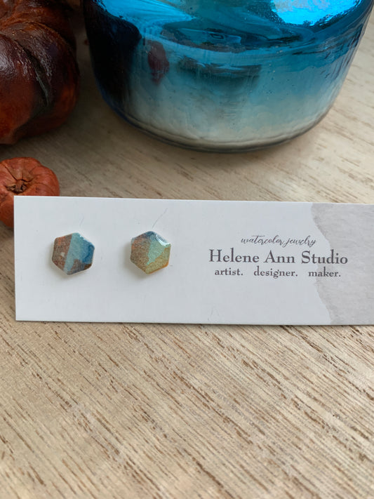 Autumn Dusk Collection: Hexagon Buttons