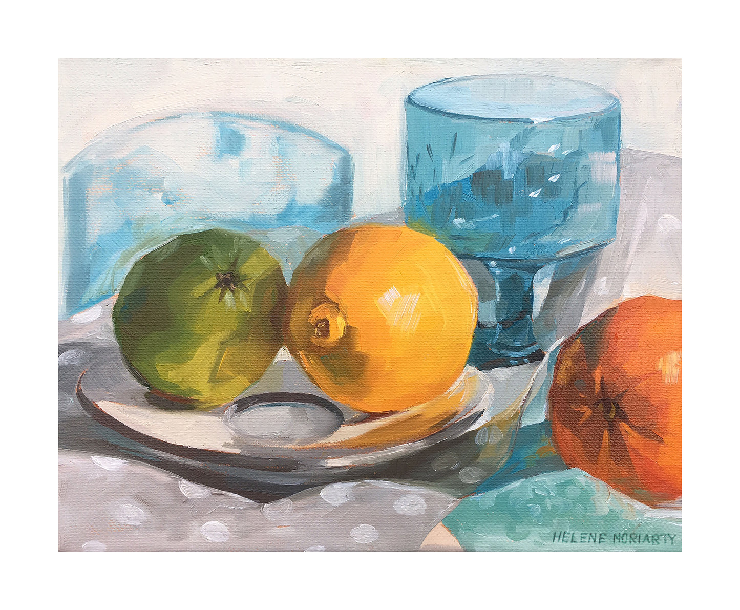 'Citrus Trio': Fine Giclee Art Print from Original Oil Painting