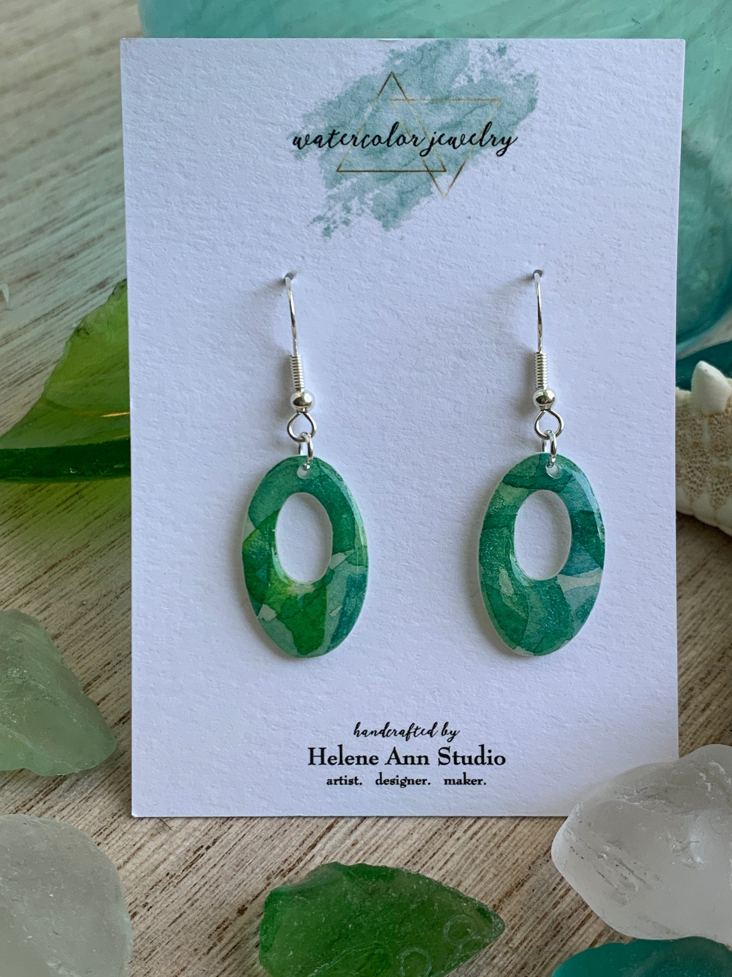 Sea Glass Collection: Dangle Oval Donuts